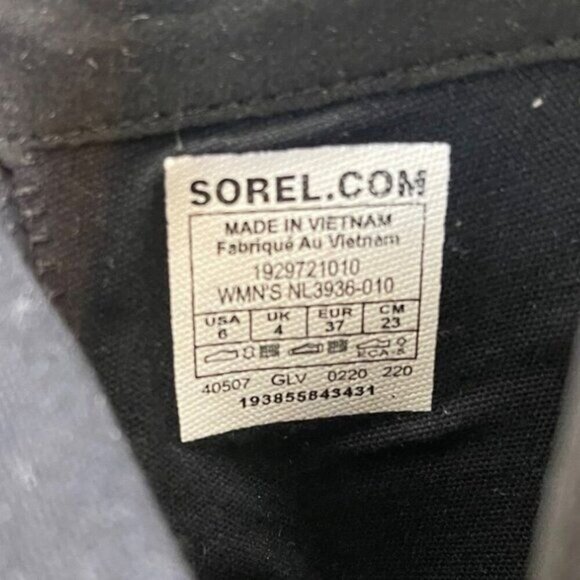 Sorel Harlow Women’s Ankle Boots 6 Black Patent Leather Side Zip Winter Shoes - Picture 9 of 9